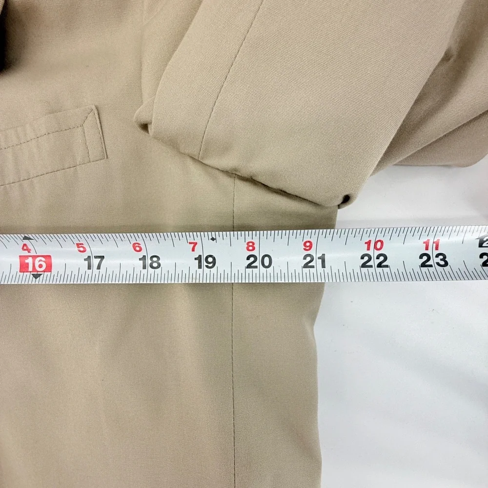 Brooks Brothers Vintage Mens 42L Tan Cotton 3-Button Blazer USA‎ Made washable